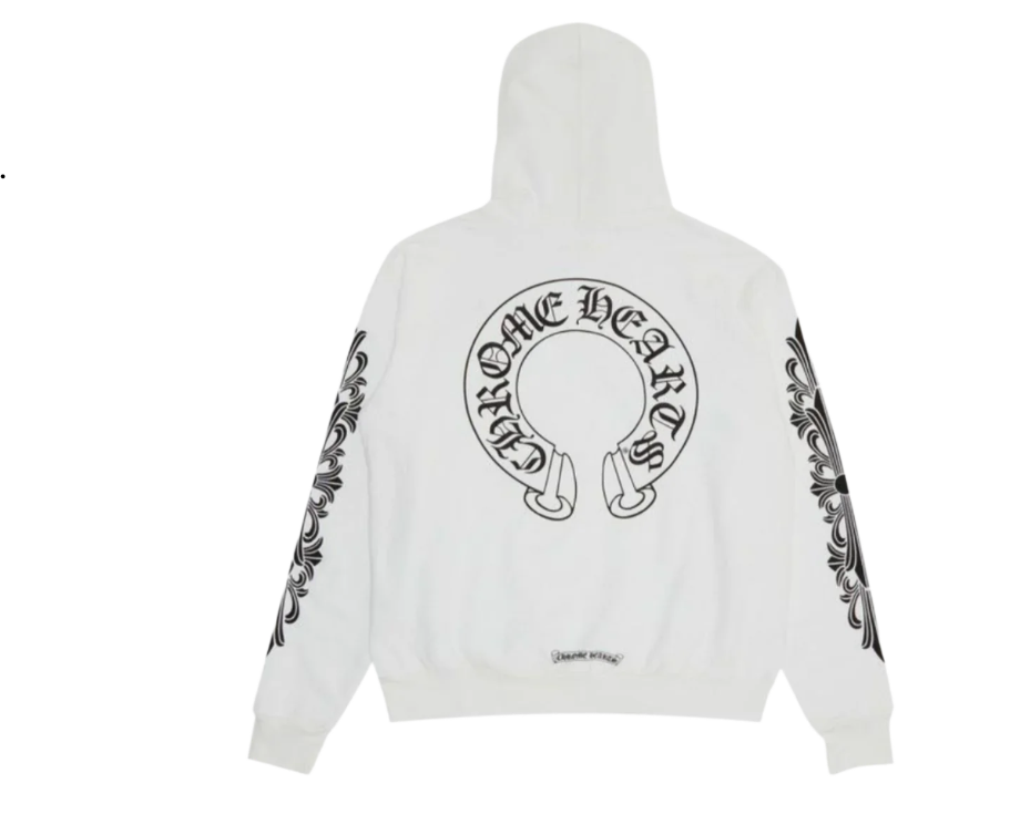 Chrome Hearts White Horseshoe Hoodie