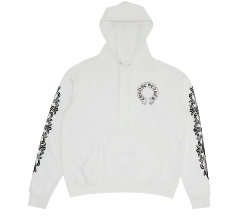 Chrome Hearts White Horseshoe Hoodie