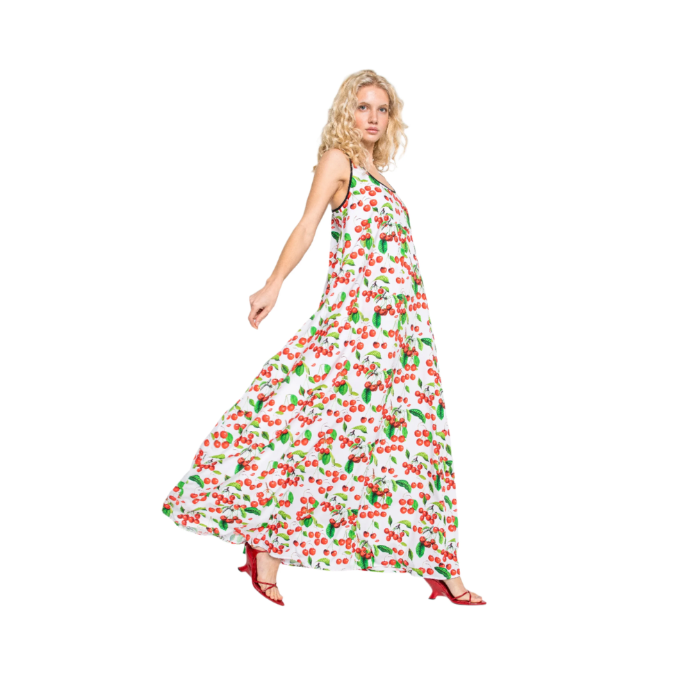 Sugarbird Basil Vegan Dress Cherry - OS