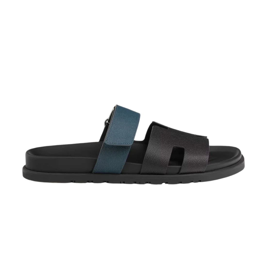 Hermès Chypre Sandal Black with Blue Strap