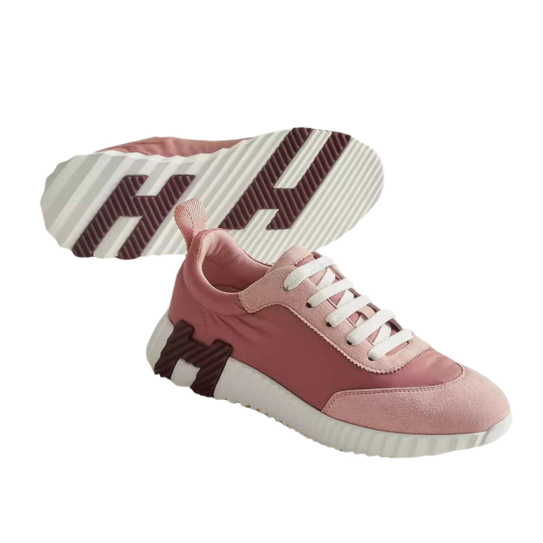 Hermès Bouncing Sneaker Suede Women Pink Parachute Fabric