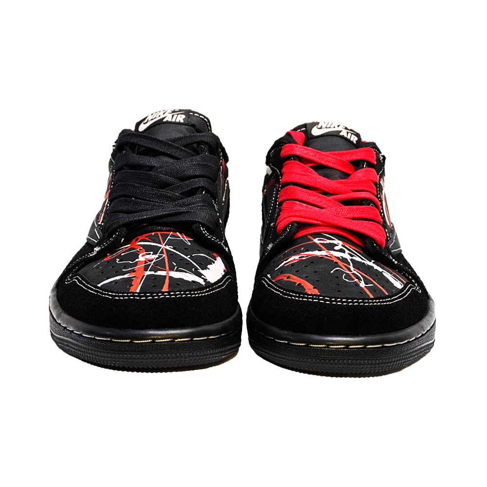 Customized by Artlanta Air Jordan 1 Retro Low OG SP Travis Scott Black Phantom Size 41