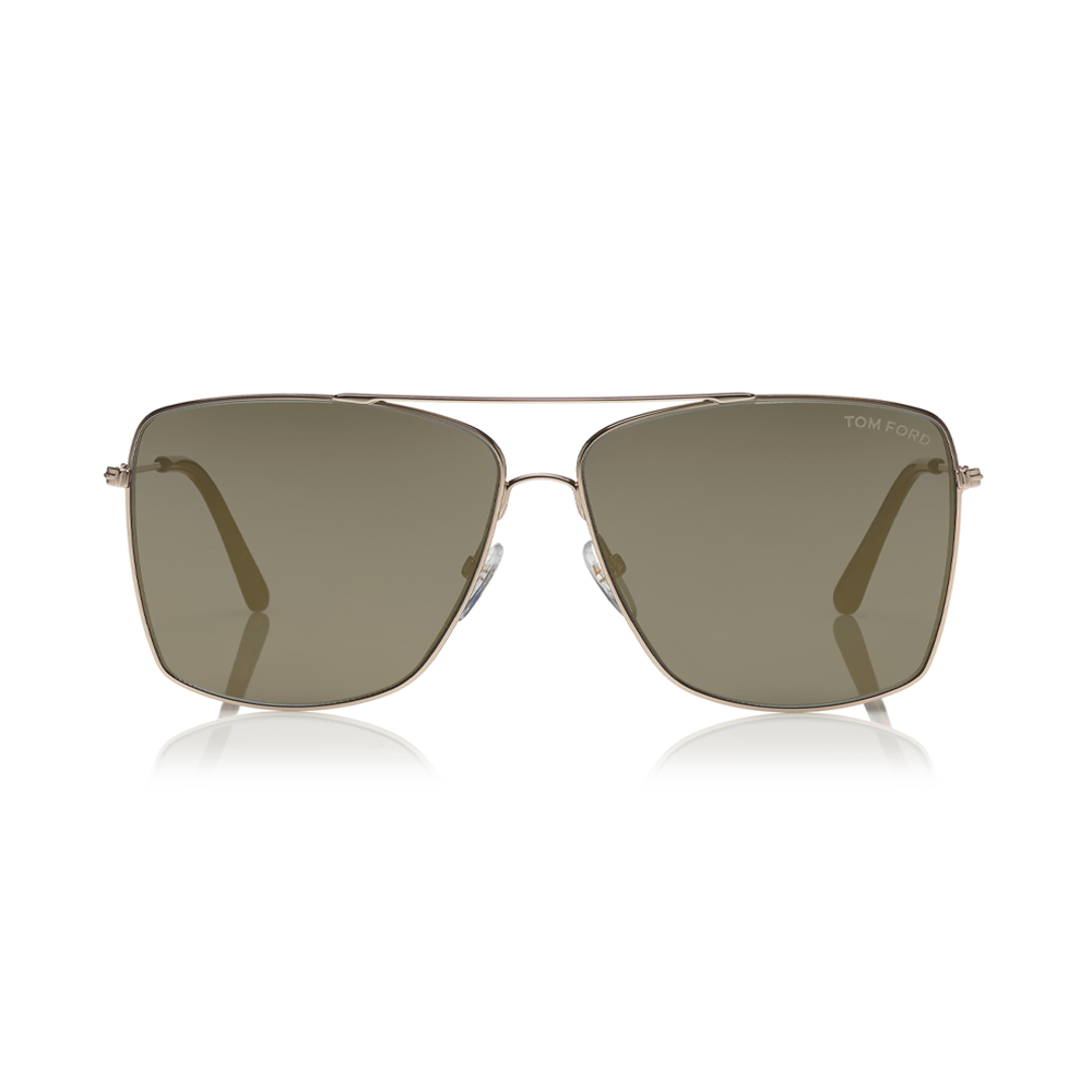Tom Ford Magnus-02 FT 0651 (28C) Sunglasses Shiny Rose Gold/Brown