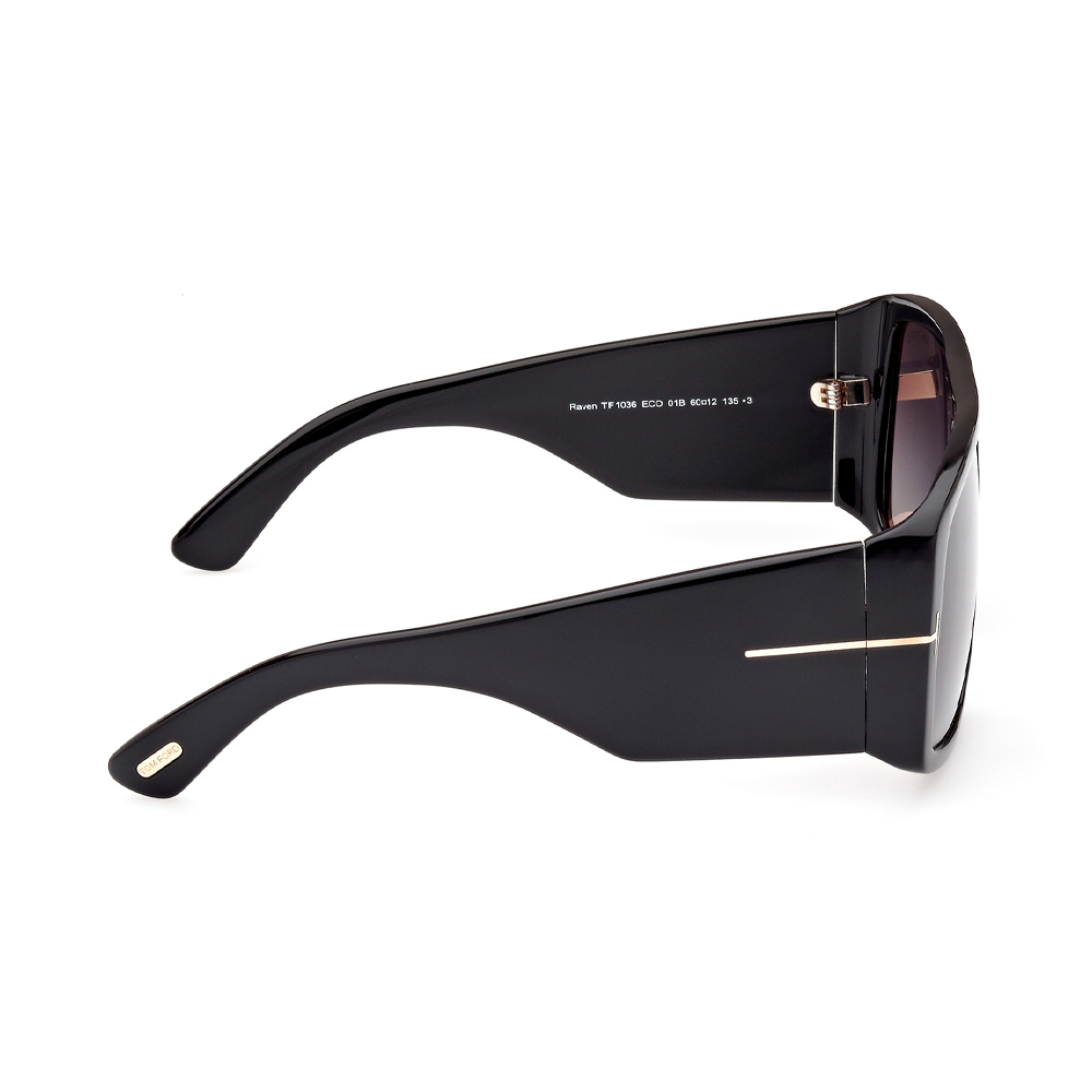 Tom Ford Raven TF 1036 ECO 01B Sunglasses- Grey Smoke Gradient