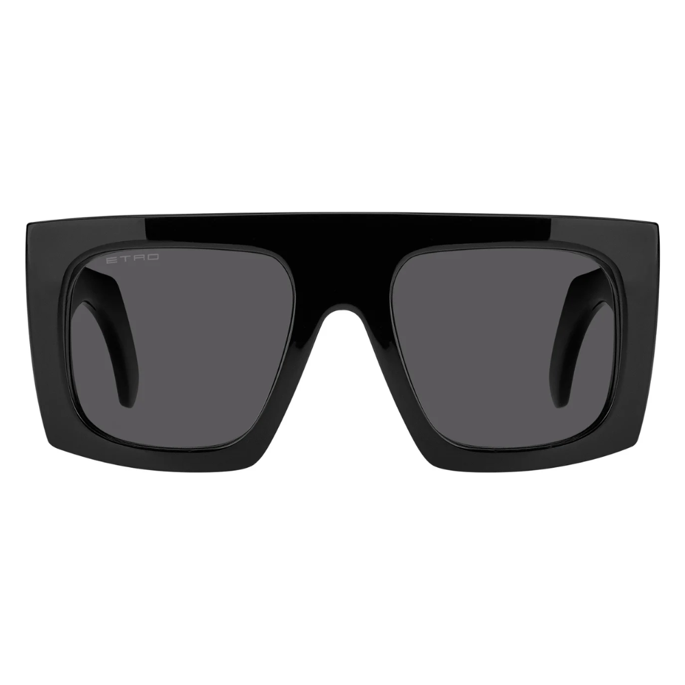 Etro Etroscreen 005/S 807IR Modern Classic Rectangle Black Frame - Dark Grey Lens Sunglasses