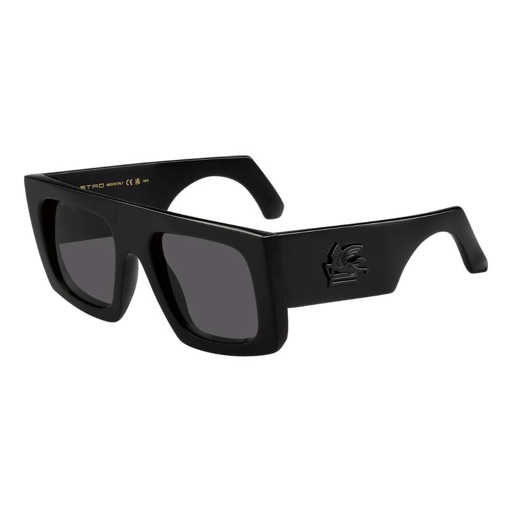 Etro Etroscreen 005/S 807IR Modern Classic Rectangle Black Frame - Dark Grey Lens Sunglasses