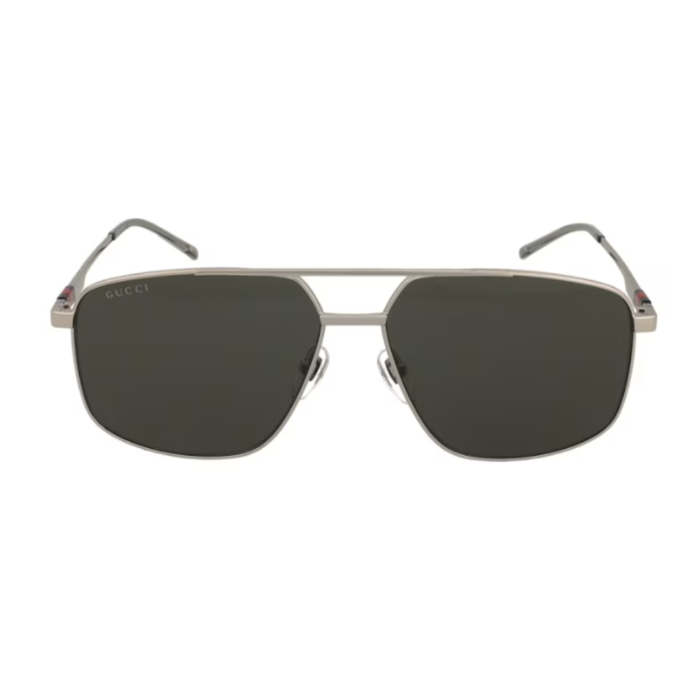 Gucci GG1676S 001 Silver Frame with Dark Grey Lens Sunglasses