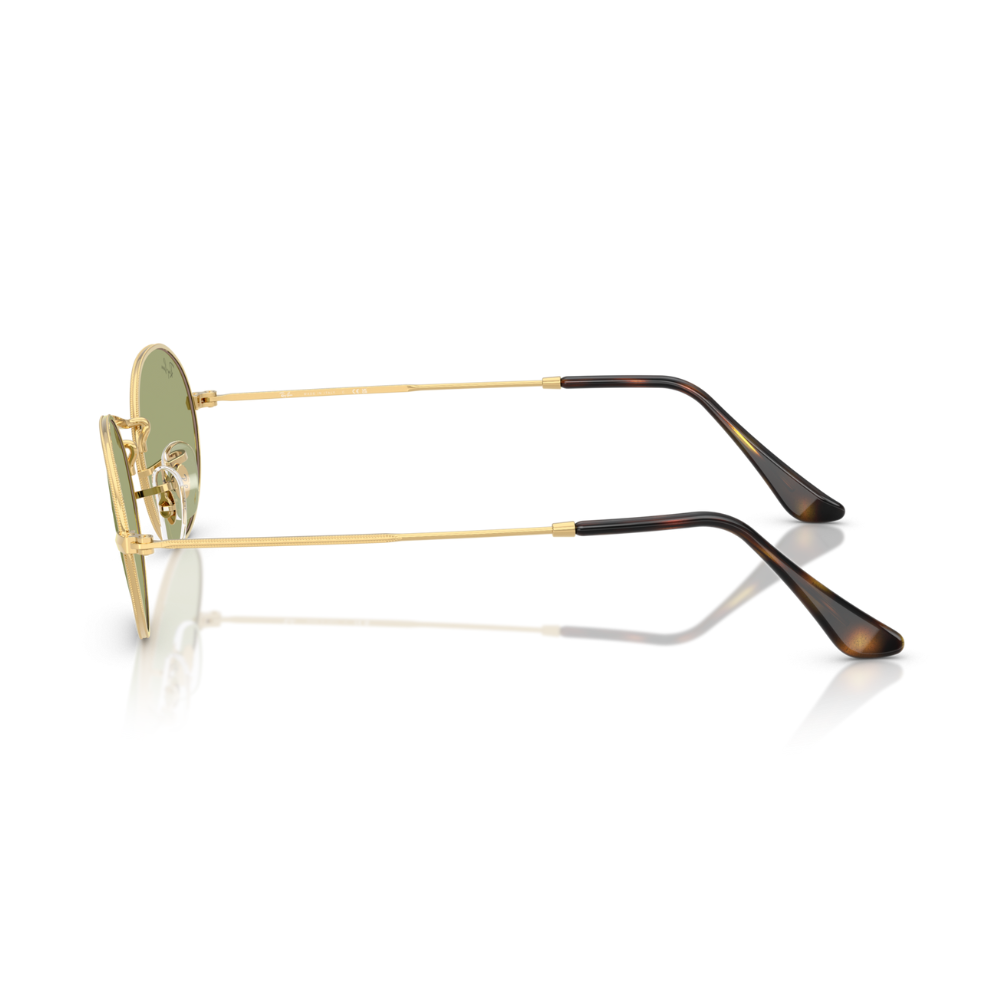 Ray-Ban RB3547 001/4E 51-21 Arista Oval Gold Frame with Green Lens Sunglasses