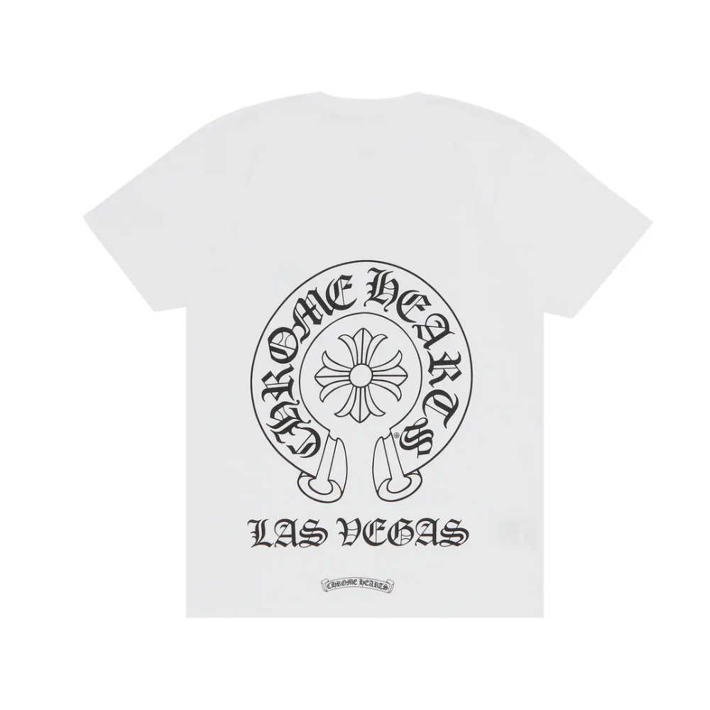 Chrome Hearts Horseshoe Las Vegas White T-Shirt