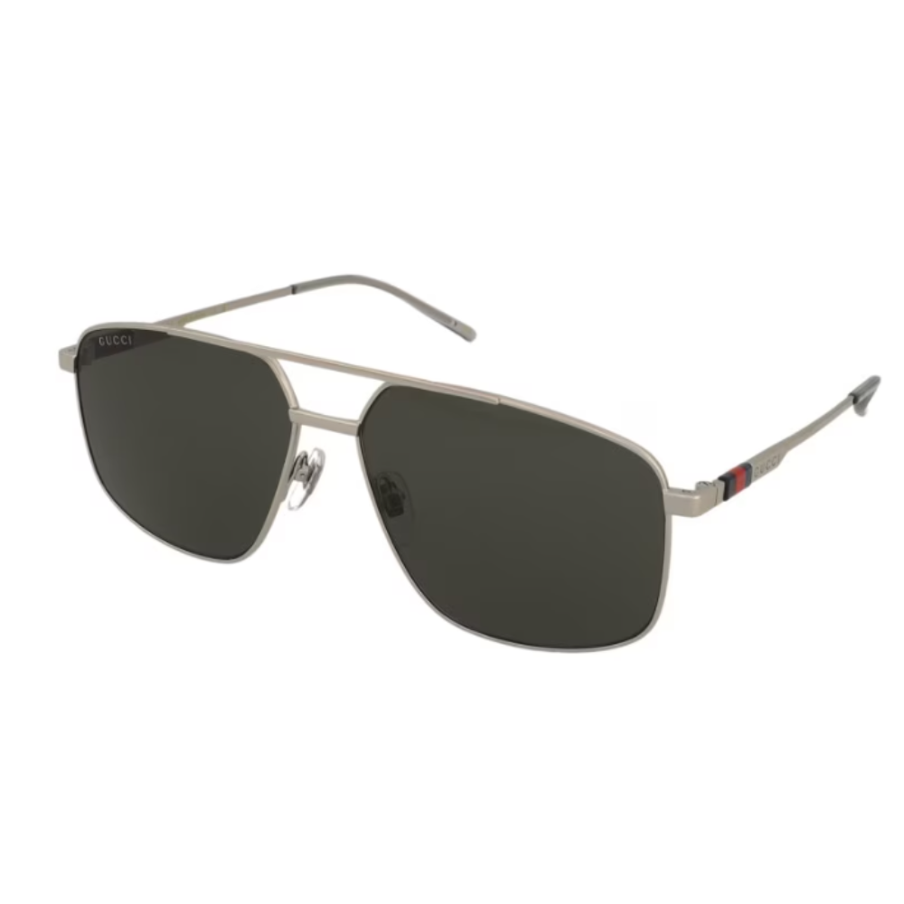 Gucci GG1676S 001 Silver Frame with Dark Grey Lens Sunglasses