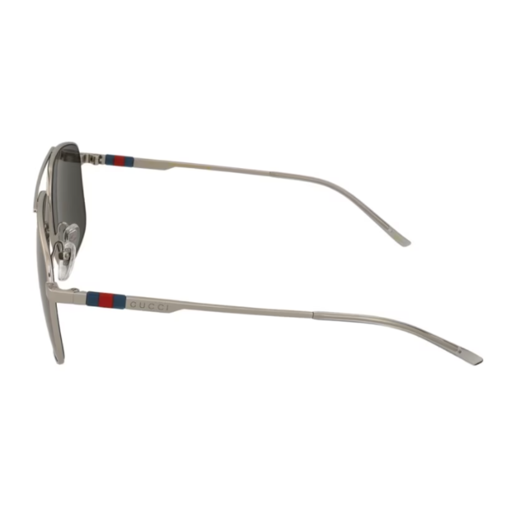Gucci GG1676S 001 Silver Frame with Dark Grey Lens Sunglasses