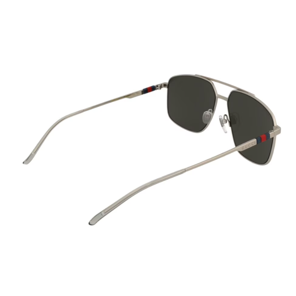 Gucci GG1676S 001 Silver Frame with Dark Grey Lens Sunglasses
