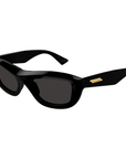 Bottega Venetta BV1326S 001 Black Frame with Dark Grey Lens Sunglasses