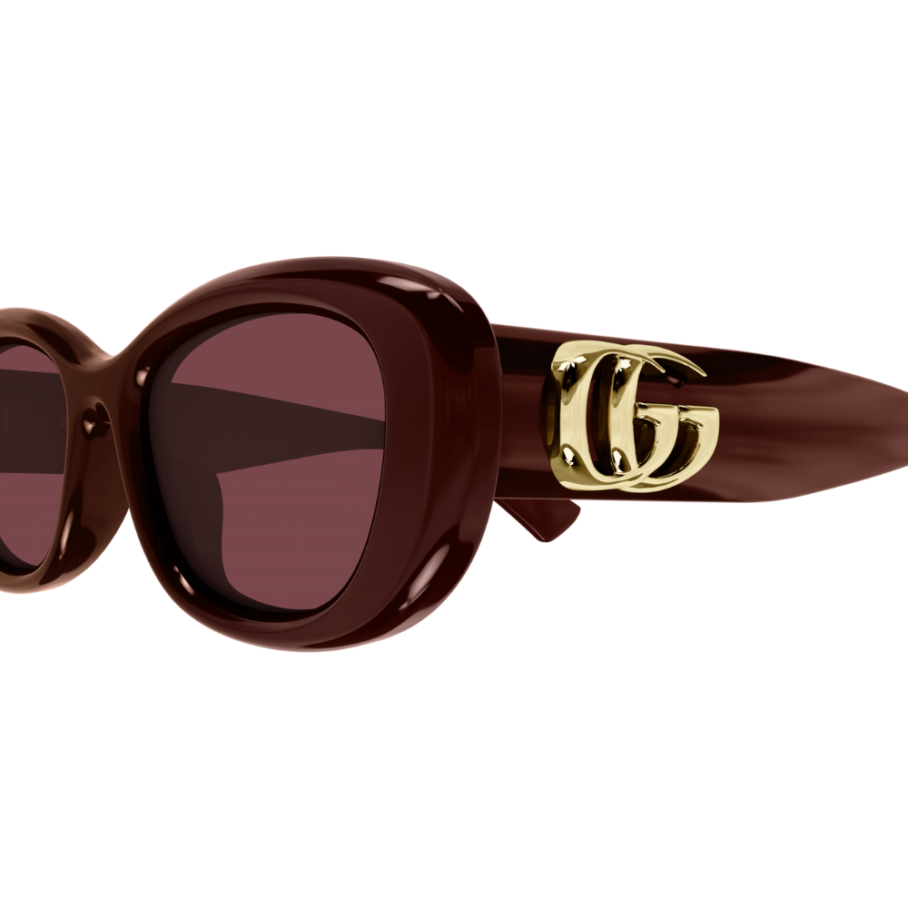 Gucci GG1829SK 003 Cat Eye Solid Burgundy Panthos Sunglasses