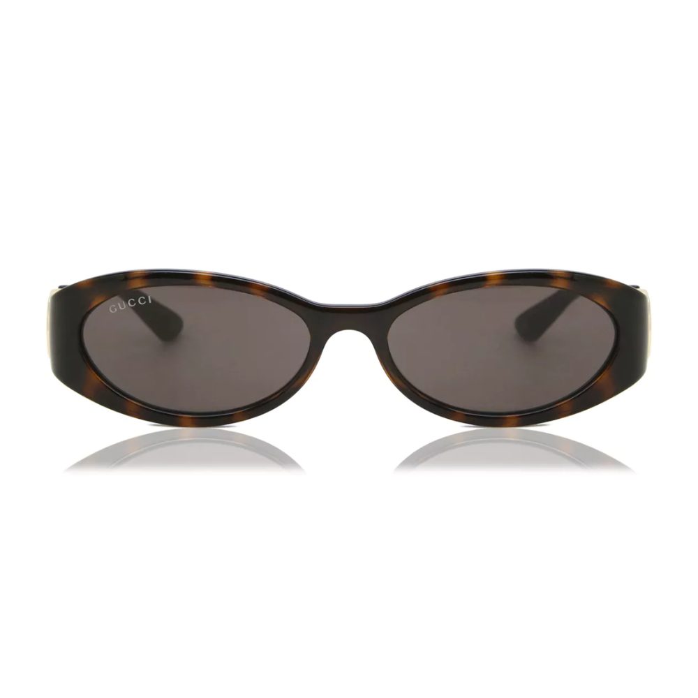 Gucci GG1660S 002 Oval Tortoise Frame with Brown Lens Sunglasses