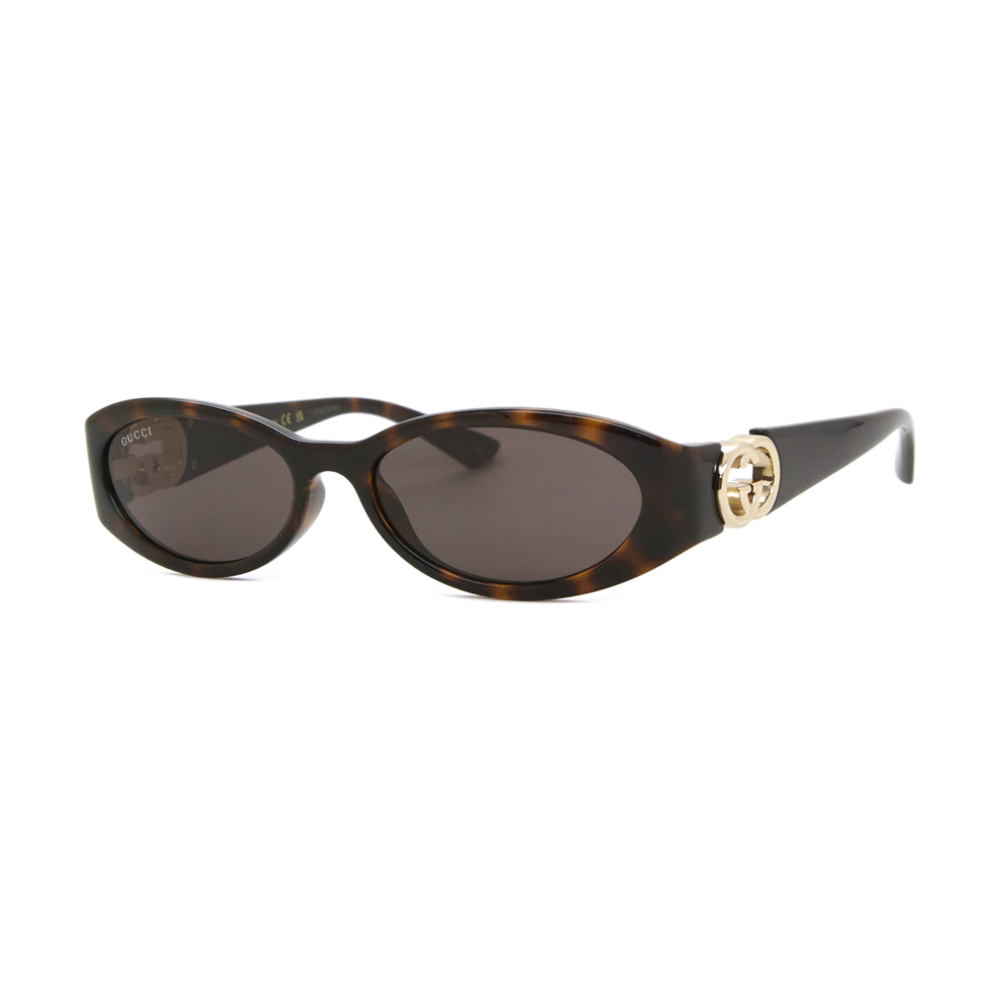 Gucci GG1660S 002 Oval Tortoise Frame with Brown Lens Sunglasses