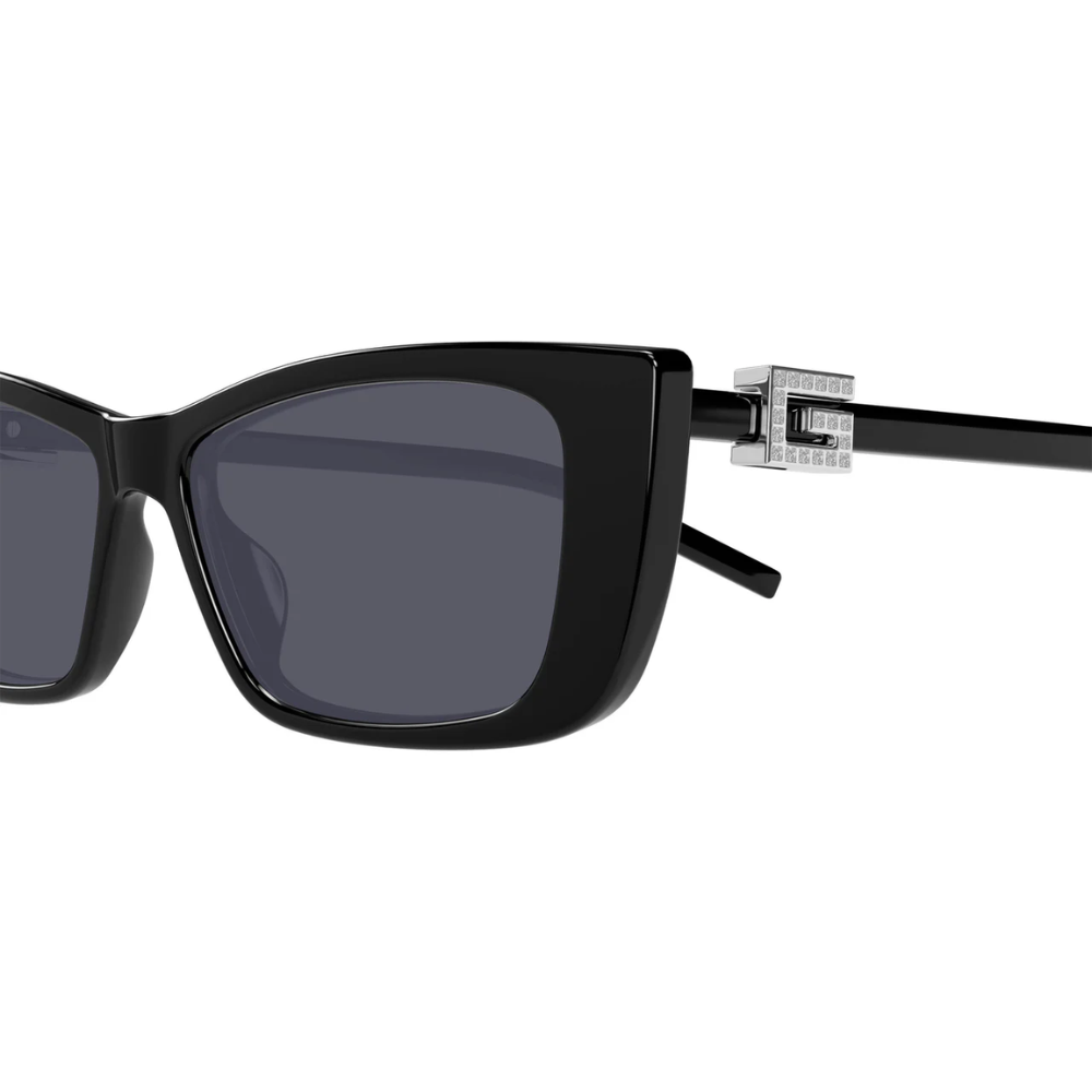Gucci GG1681S 008 Shiny Black Cat Eye with G Logo Sunglasses