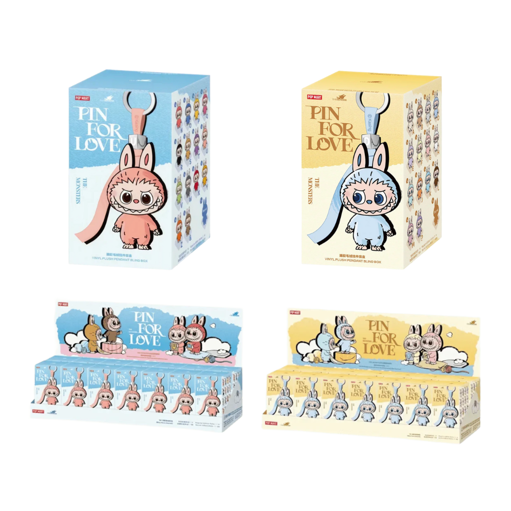 The Monsters Labubu Pin for Love Series-Vinyl Plush Pendant Blind Box (A-M) &amp; (N-Z)