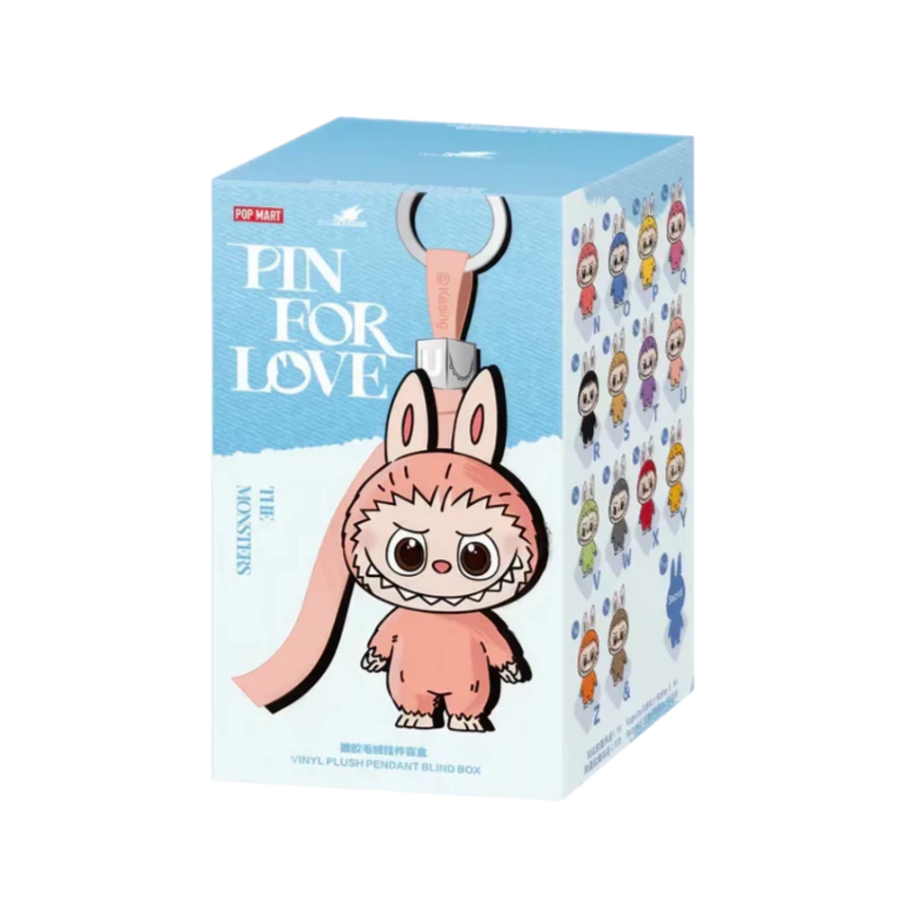 The Monsters Labubu Pin for Love Series-Vinyl Plush Pendant Blind Box (A-M) &amp; (N-Z)