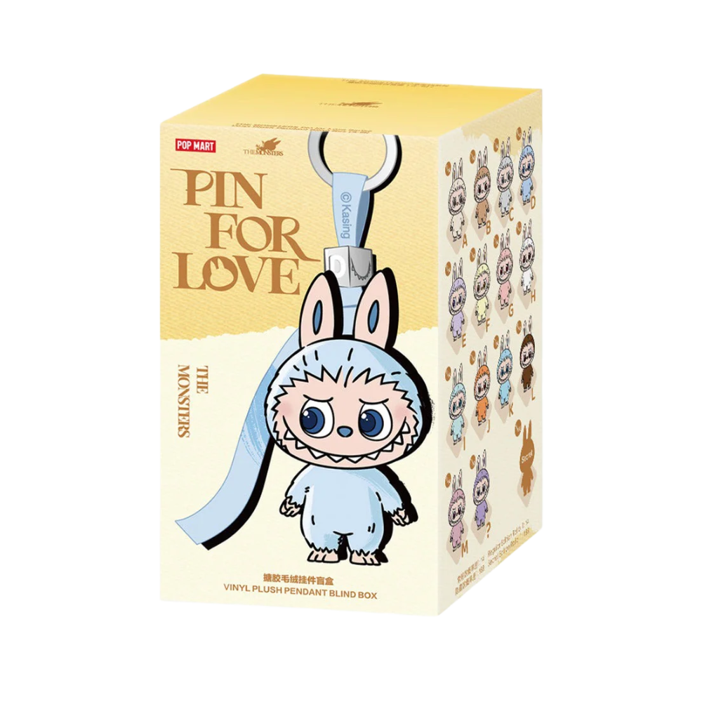 The Monsters Labubu Pin for Love Series-Vinyl Plush Pendant Blind Box (A-M) &amp; (N-Z)