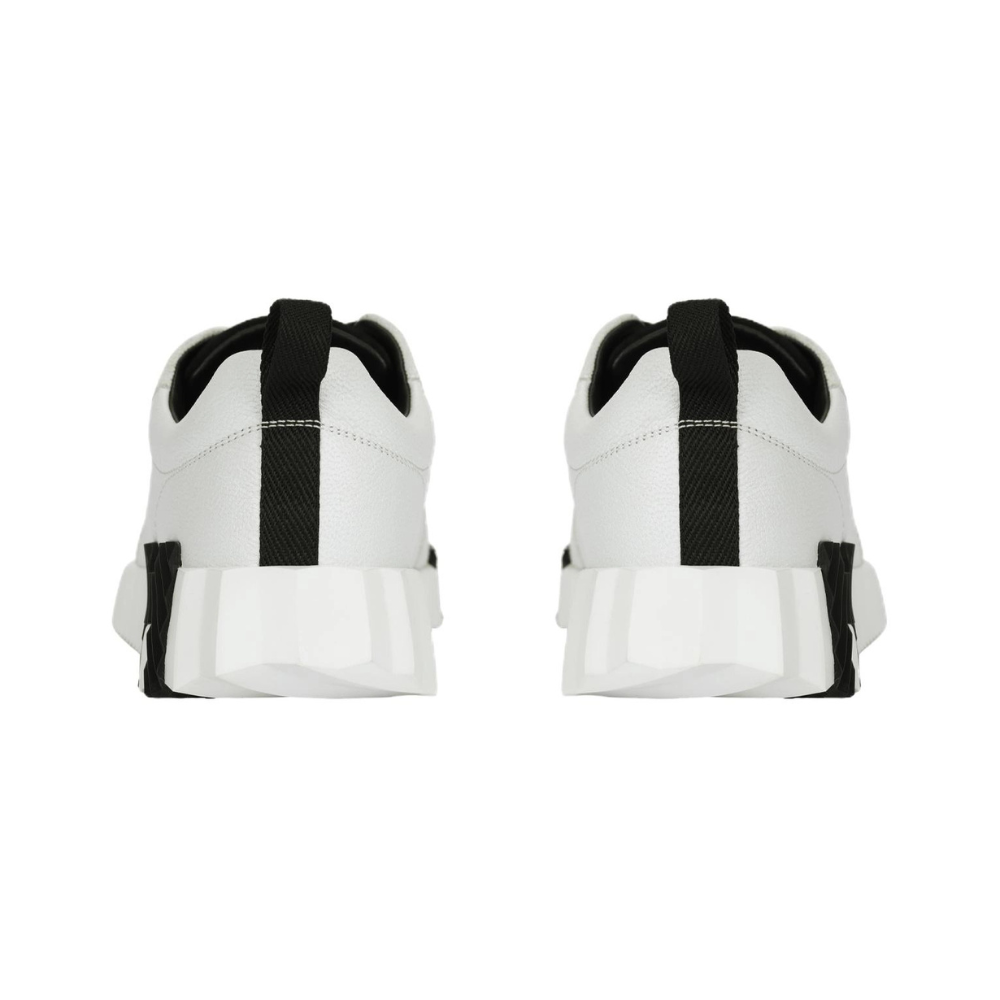 Hermès Bouncing Sneaker Velvet Goatskin Blanc Noir (WHITE BLACK)