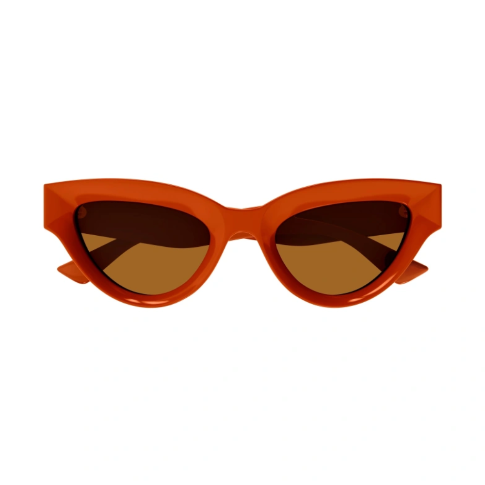 Bottega Venetta BV1249S 004 Orange Frame with Orange Lens Cat Eye Sunglasses