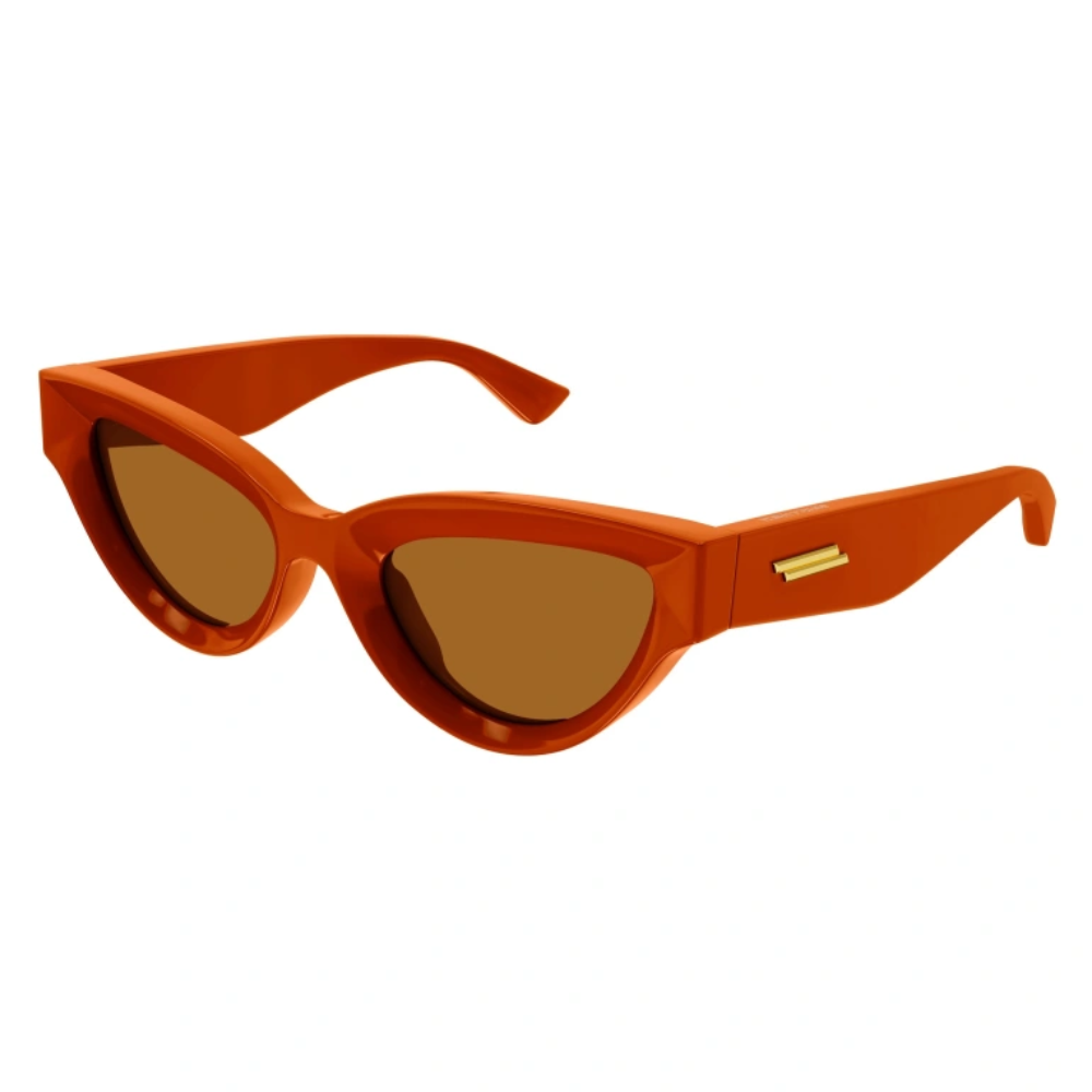 Bottega Venetta BV1249S 004 Orange Frame with Orange Lens Cat Eye Sunglasses