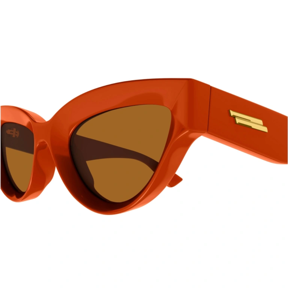 Bottega Venetta BV1249S 004 Orange Frame with Orange Lens Cat Eye Sunglasses