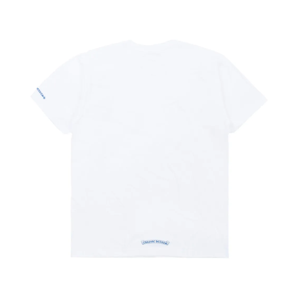 Chrome Hearts Neck Logo Tee White Blue