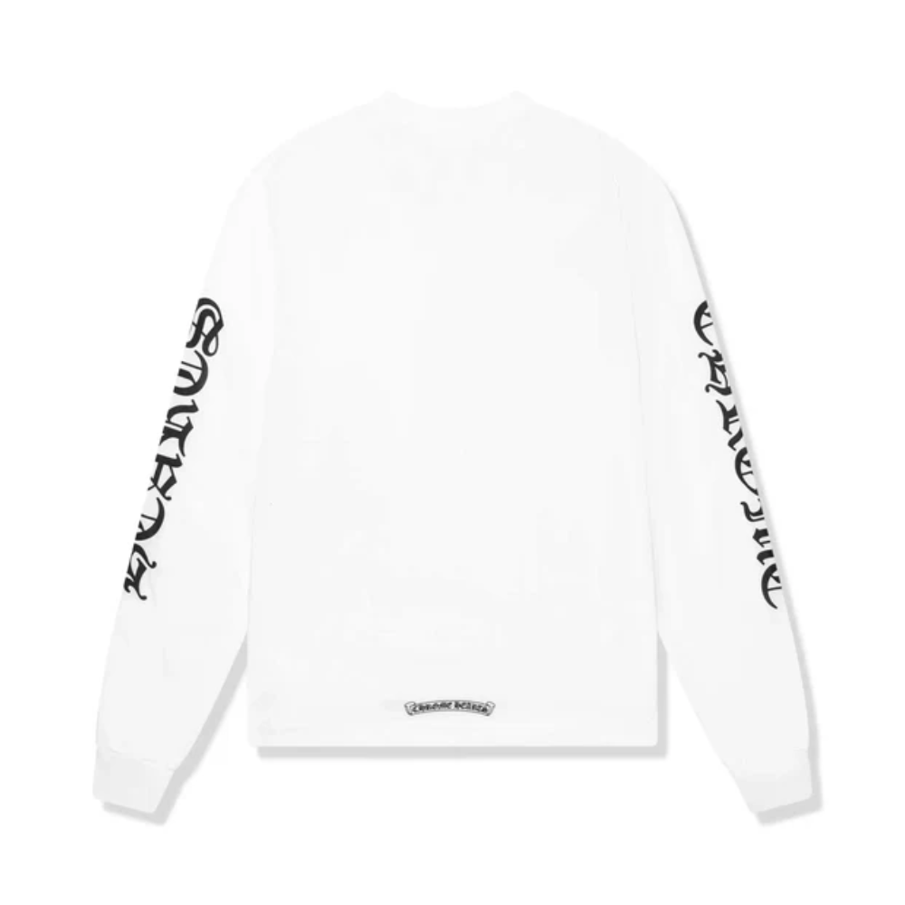 Chrome Hearts 1988 Neck Logo L/S White Black T Shirt