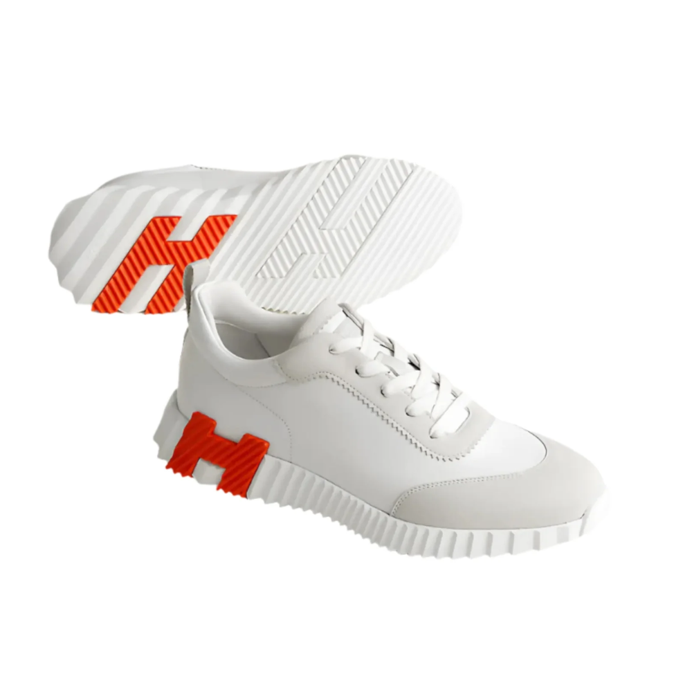 Hermès Bouncing Sneaker White Blanc/Orange Logo