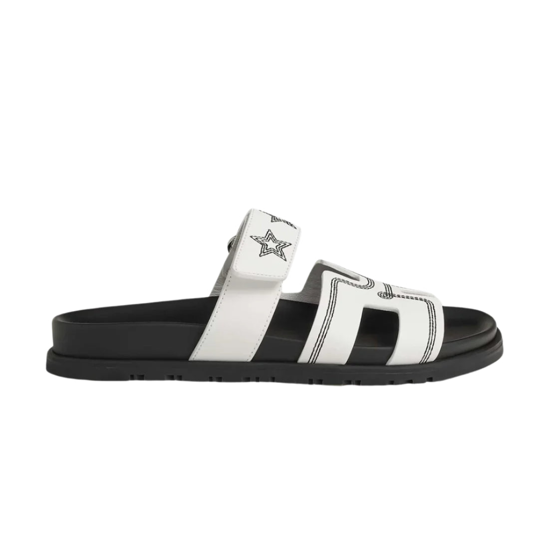 Hermès Chypre Sandal White Stars Leather